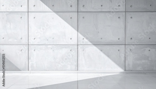 Gray Concrete Wall With Sunlight Shadow