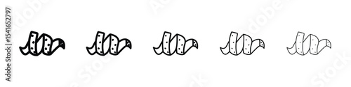 Peel clementine icon logo in stroke lines collection