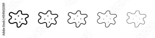 Pigment icon logo in stroke lines collection