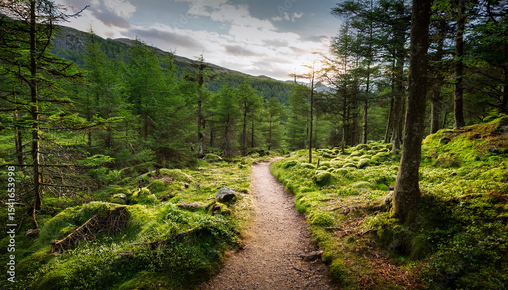 Obraz premium rydal forest path