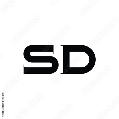 SD monogram logo design letter text name symbol monochrome logotype alphabet character simple logo