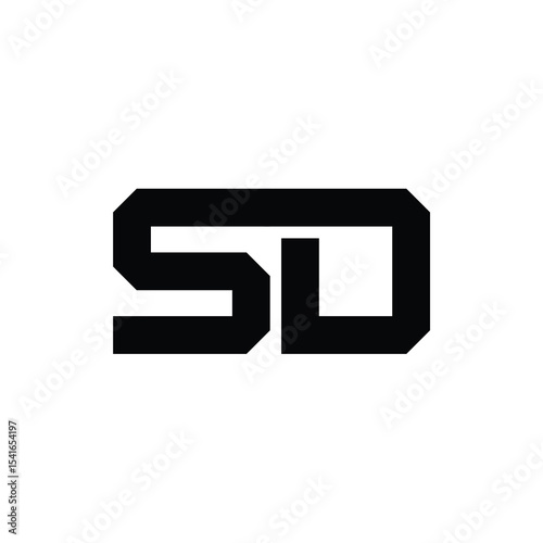 SD monogram logo design letter text name symbol monochrome logotype alphabet character simple logo