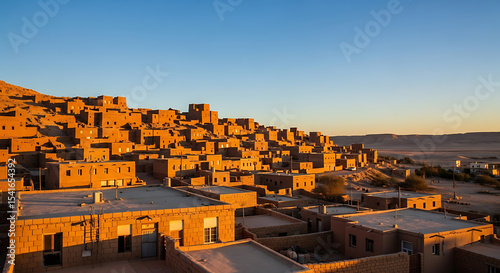 Hillside Village at Sunrise: Desert Architecture
