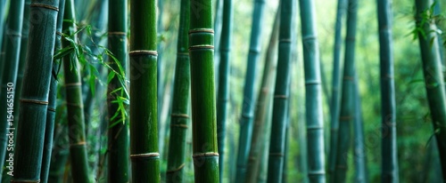 Panel kuchenny z motywem The serene beauty of a dense bamboo forest in natural light