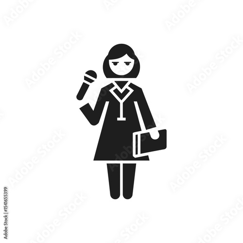 Female Reporter Icon