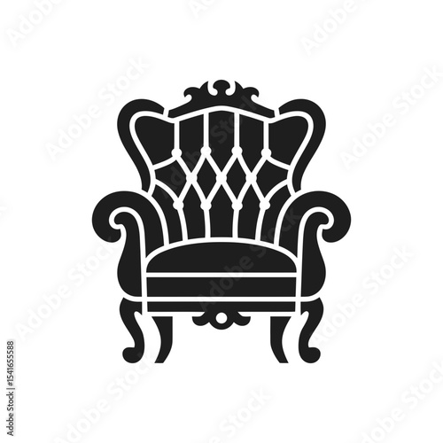 Ornate Wingback Armchair Icon