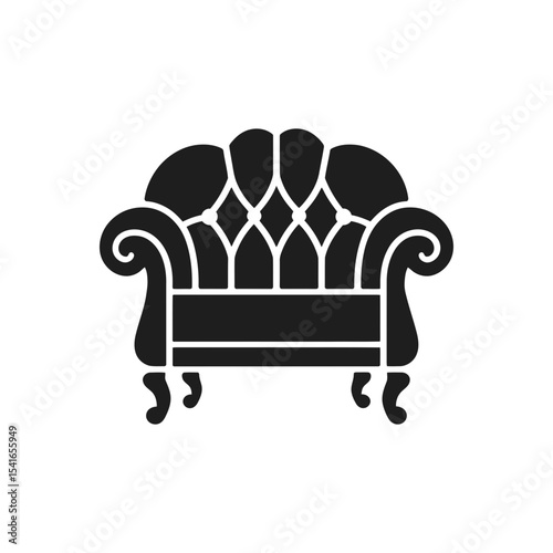 Classic Tufted Armchair Icon