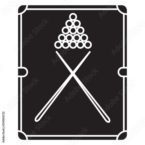 billiard icon vactor illustration logo design.