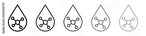 Retinol icon logo in stroke lines collection