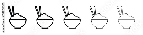 Rise Bowl icon logo in stroke lines collection