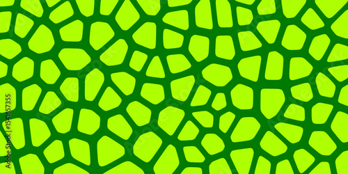 Green cells repeated backdrop. Fresh greenary seamless pattern. Vegetarian template wallpaper. Seeds vector illustration for agro, eco, organic designs and cards. voronoi endless backdrop