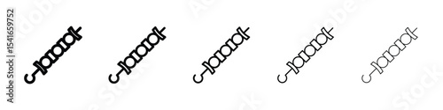 Skewer icon logo in stroke lines collection