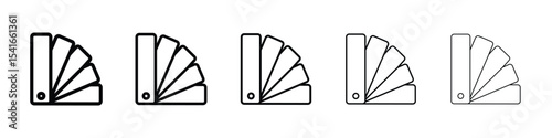 Swatchbook icon logo in stroke lines collection