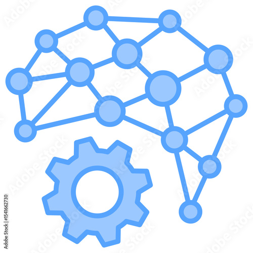Deep Learning Blue Icon