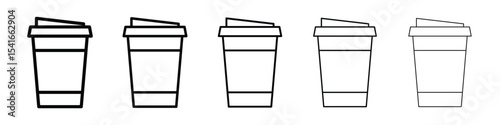 Togo Cup icon logo in stroke lines collection