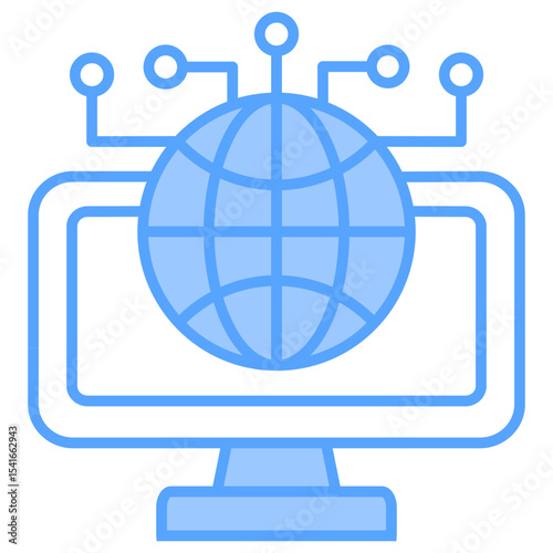 Cyberspace Blue Icon