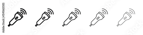 Ultrasound icon logo in stroke lines collection