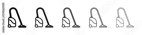 Vacuum cleaner icon logo in stroke lines collection