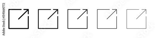Window Maximize icon logo in stroke lines collection
