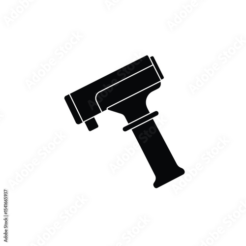 Black Silhouette Vector Grip Handle Icon White Background