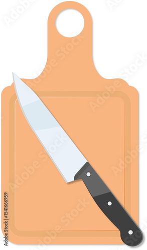 knife on a cutting board