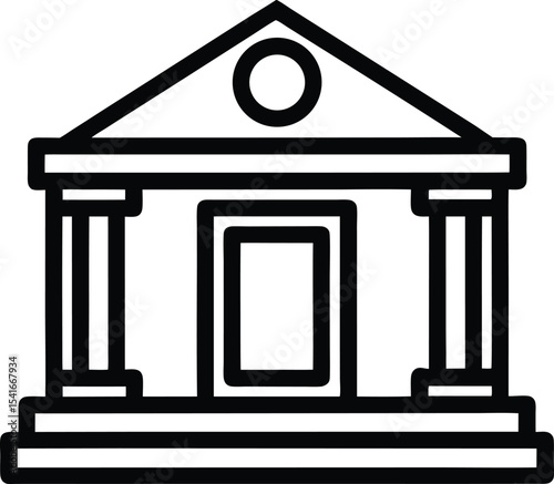 Art Gallery Icon Outline Vector Illustration