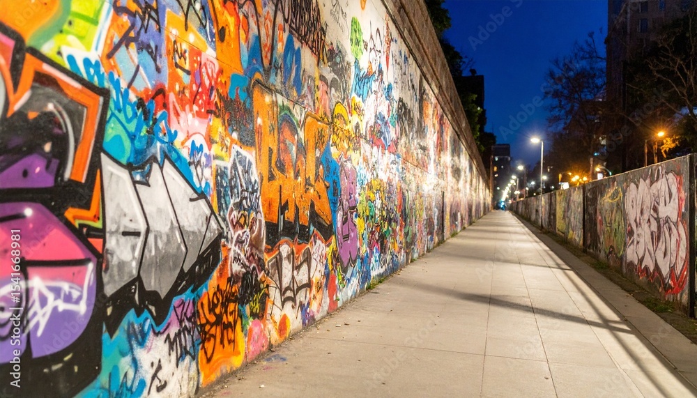 Fototapeta premium Urban graffiti wall detail 