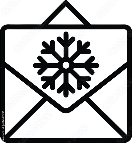 Cold Sent Mail Icon Outline Vector Illustration