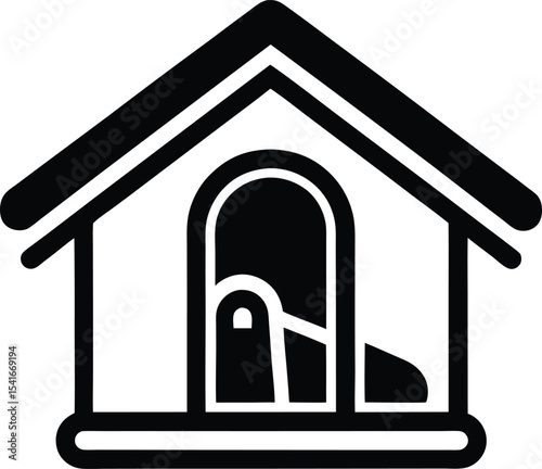 Cold Shelter Icon Outline Vector Illustration