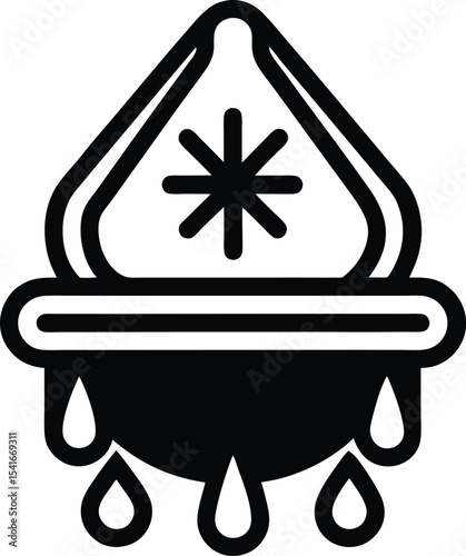 Cold Watermark Icon Outline Vector Illustration