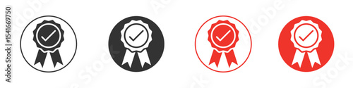 Accreditation icon Logos. Flat Vector Icon Design Template