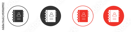 Address book icon Logos. Flat Vector Icon Design Template