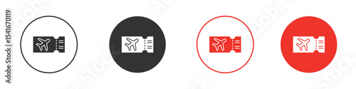 Airline ticket icon Logos. Flat Vector Icon Design Template