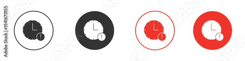 Alarm exclamation icon Logos. Flat Vector Icon Design Template