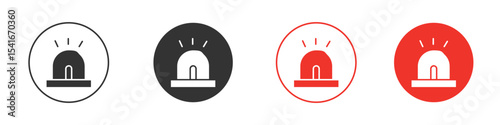Ambulance siren icon Logos. Flat Vector Icon Design Template