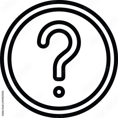 FAQ Icon Outline Vector Illustration