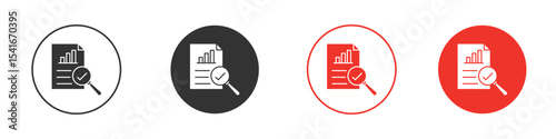Analytics report icon Logos. Flat Vector Icon Design Template