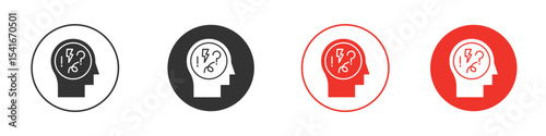 Anxiety icon Logos. Flat Vector Icon Design Template