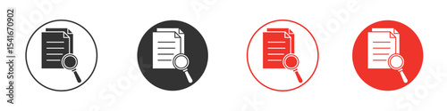 Audit report icon Logos. Flat Vector Icon Design Template