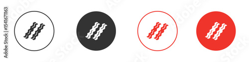 Bacon icon Logos. Flat Vector Icon Design Template
