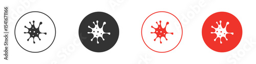 Bacteria icon Logos. Flat Vector Icon Design Template