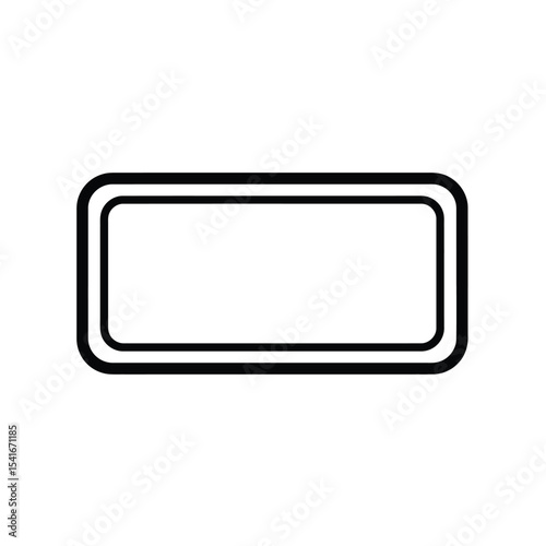 Black Silhouette Vector Sticker Label Frame Icon