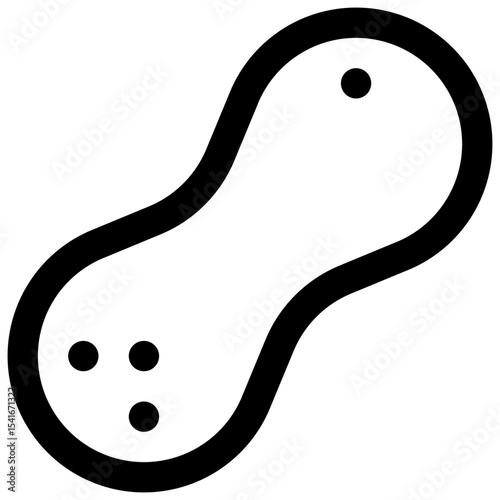 Peanut allergy. Editable stroke vector icon.