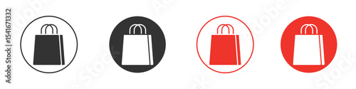 Bags Shopping icon Logos. Flat Vector Icon Design Template