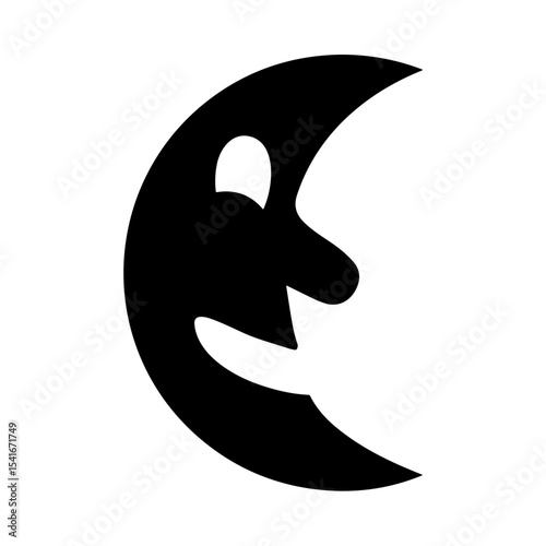Last Quarter Moon with Face