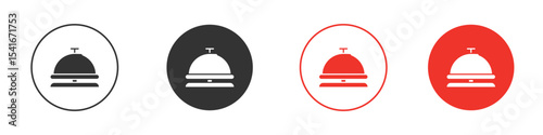 Bell concierge icon Logos. Flat Vector Icon Design Template