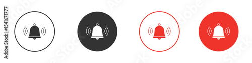 Bell ring icon Logos. Flat Vector Icon Design Template