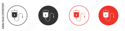 Blood transfusion icon Logos. Flat Vector Icon Design Template