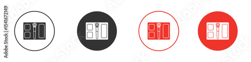 Blusher icon Logos. Flat Vector Icon Design Template