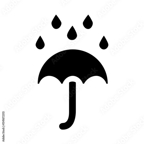 Umbrella with Rain Drops